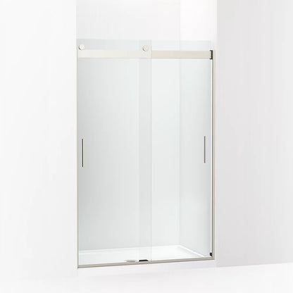 Kohler Levity Sliding shower door, 74" H x 43-5/8 - 47-5/8" W, with 1/4" thick Crystal Clear glass