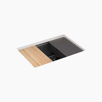 Kohler 27" undermount single-bowl workstation kitchen sink