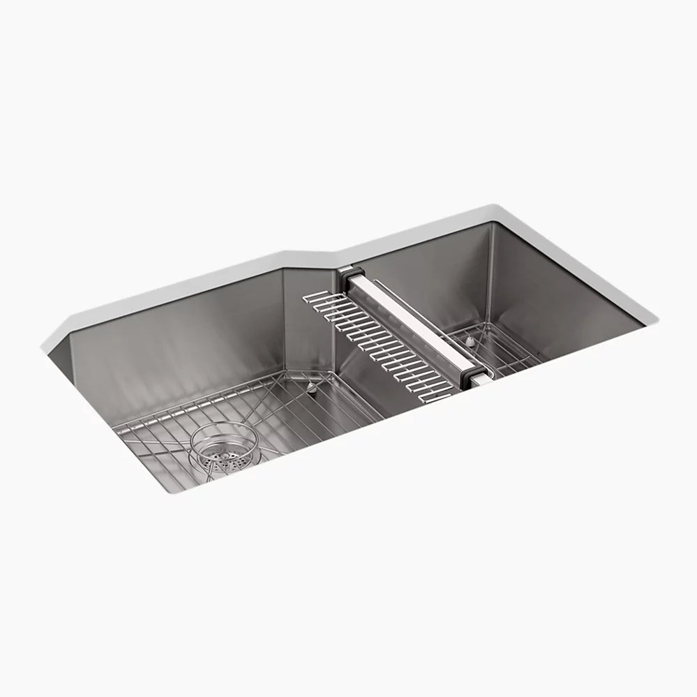 Kohler 35-1/2" undermount double-bowl kitchen sink