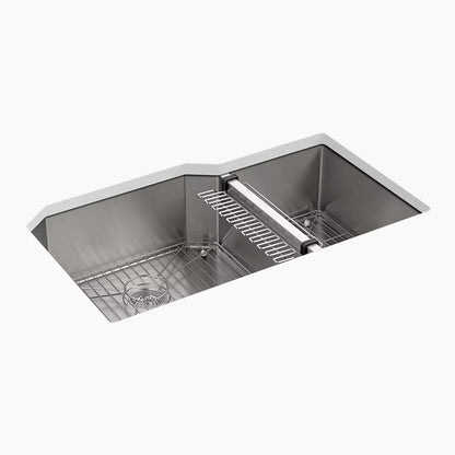 Kohler 35-1/2" undermount double-bowl kitchen sink