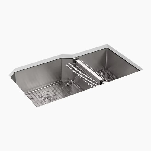 Kohler 35-1/2" undermount double-bowl kitchen sink
