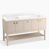 Seagrove® by Studio McGee 60" bathroom vanity cabinet with sinks and quartz top