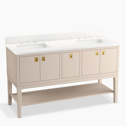 Seagrove® by Studio McGee 60" bathroom vanity cabinet with sinks and quartz top