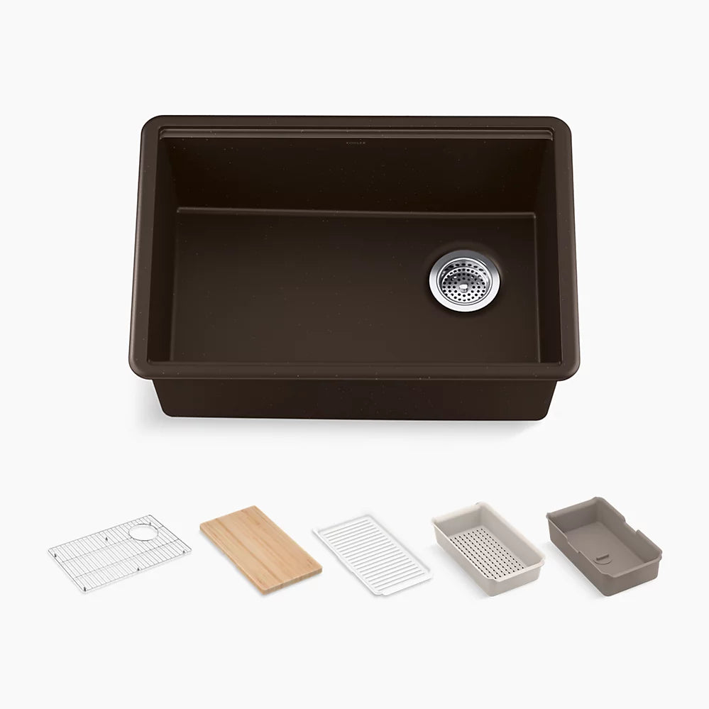 Kohler 27" undermount single-bowl workstation kitchen sink
