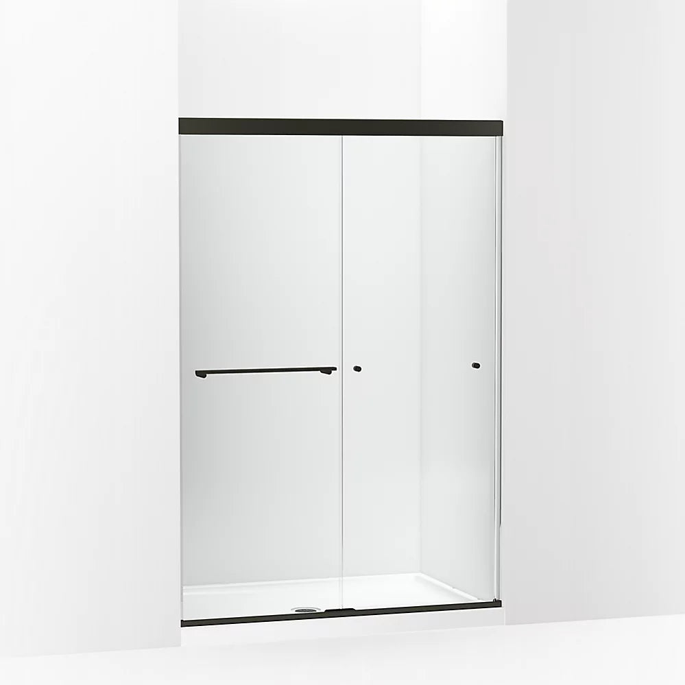 Kohler Sliding shower door, 70" H x 44-5/8 - 47-5/8" W, with 5/16" thick Crystal Clear glass