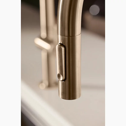 Kohler Touchless pull-down kitchen sink faucet with two-function sprayhead