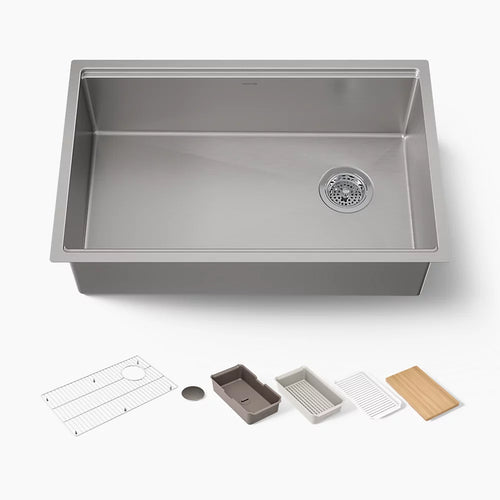 Kohler Strive® 29" undermount single-bowl workstation kitchen sink
