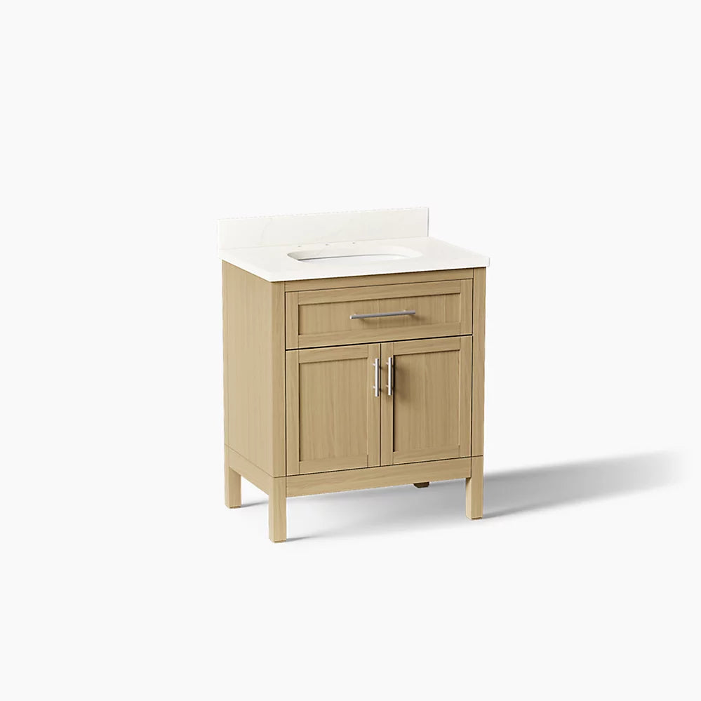 Kohler Hadron Cabinet and Quartz Top 30-Inch Single-Sink Bathroom Vanity
