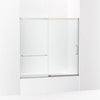 Kohler 56-3/4" H sliding bath door with 1/4"-thick glass