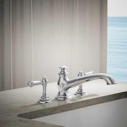 Kohler Deck-mount bath spout with flare design