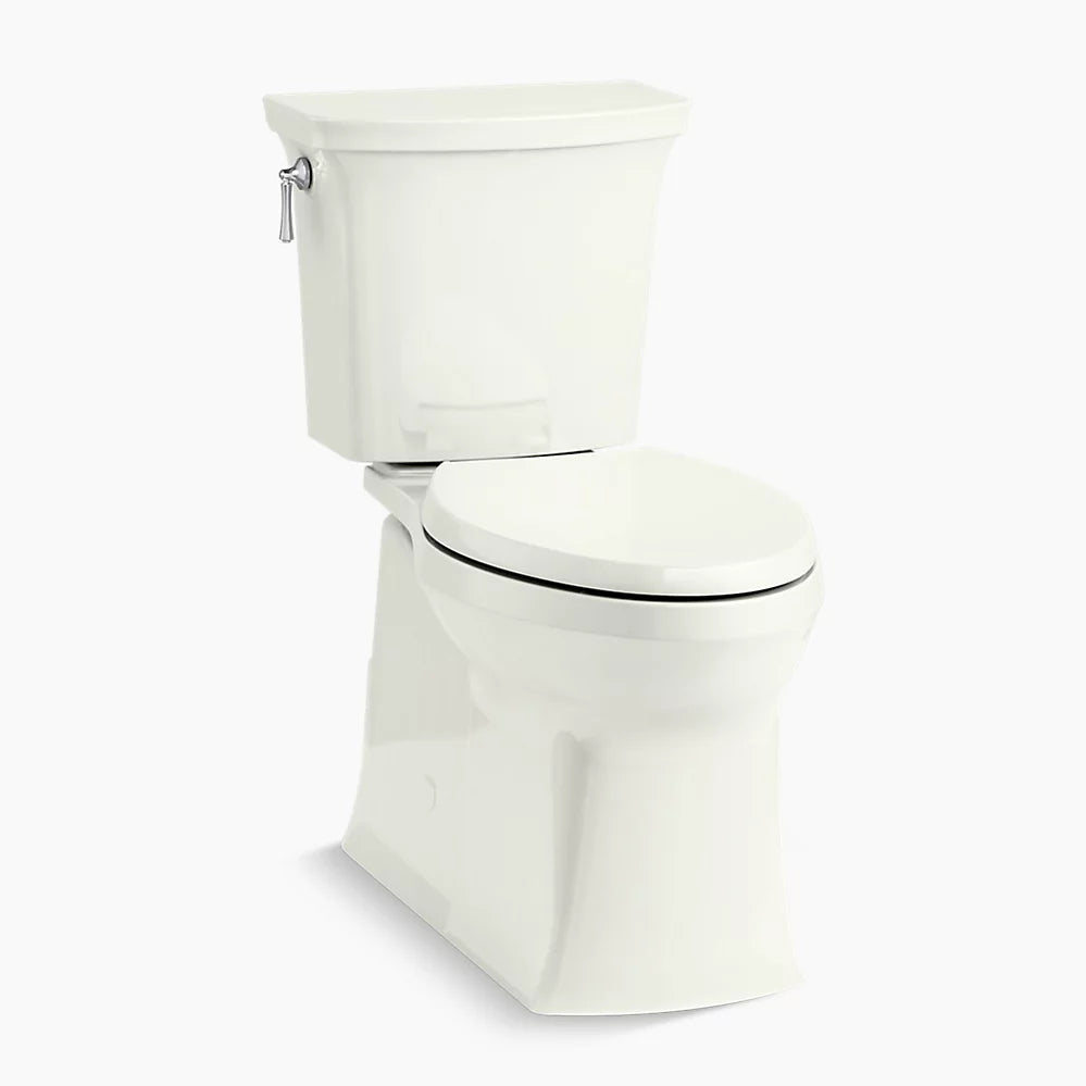 Kohler Two-piece elongated toilet with skirted trapway, 1.28 gpf