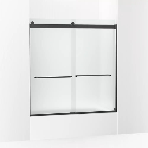 Kohler Sliding bath door, 62" H x 56-5/8 - 59-5/8" W, with 1/4" thick Frosted glass
