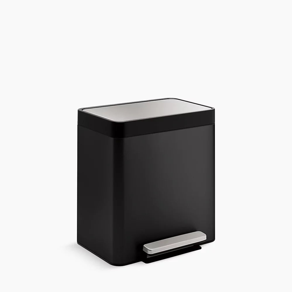 Kohler 8-gallon stainless steel step trash can