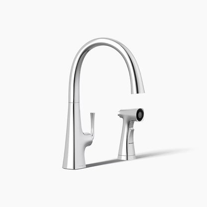Kohler Graze® Single-handle kitchen sink faucet with two-function side sprayer