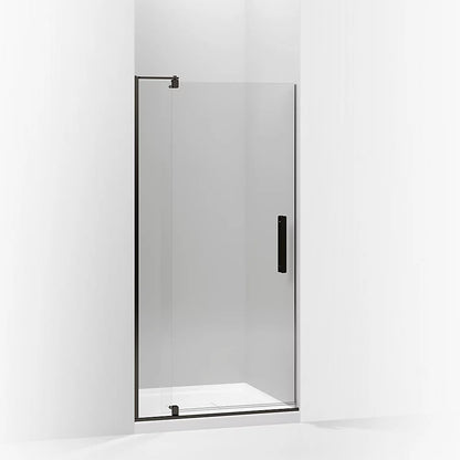 Kohler Pivot shower door, 74" H x 31-1/8 - 36" W, with 5/16" thick Crystal Clear glass