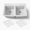 Kohler Riverby® 33" top-mount double-bowl kitchen sink