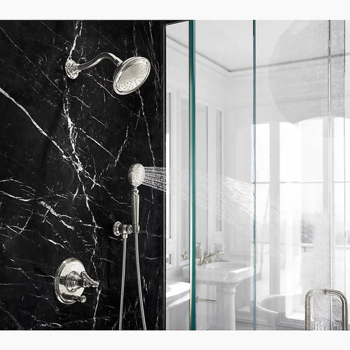 Kohler Rite-Temp® valve trim with push-button diverter and lever handle