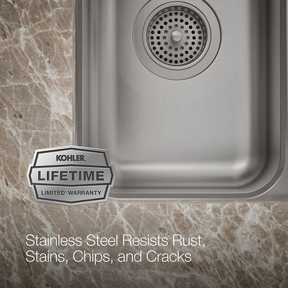 Kohler Undertone® 31-1/2" undermount double-bowl kitchen sink