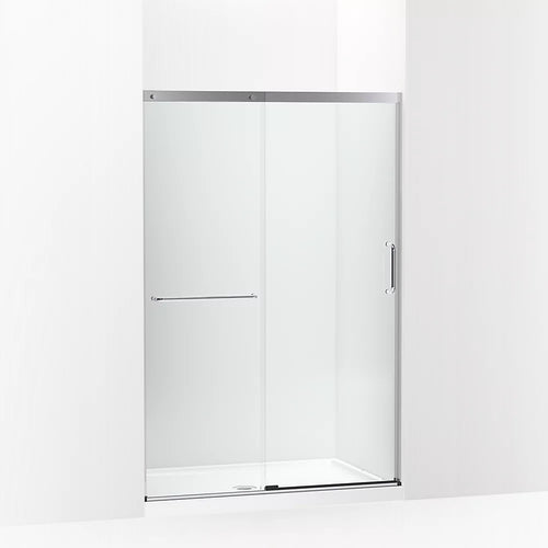 Kohler Sliding shower door, 70-1/2" H x 44-1/4 - 47-5/8" W, with 1/4" thick Crystal Clear glass