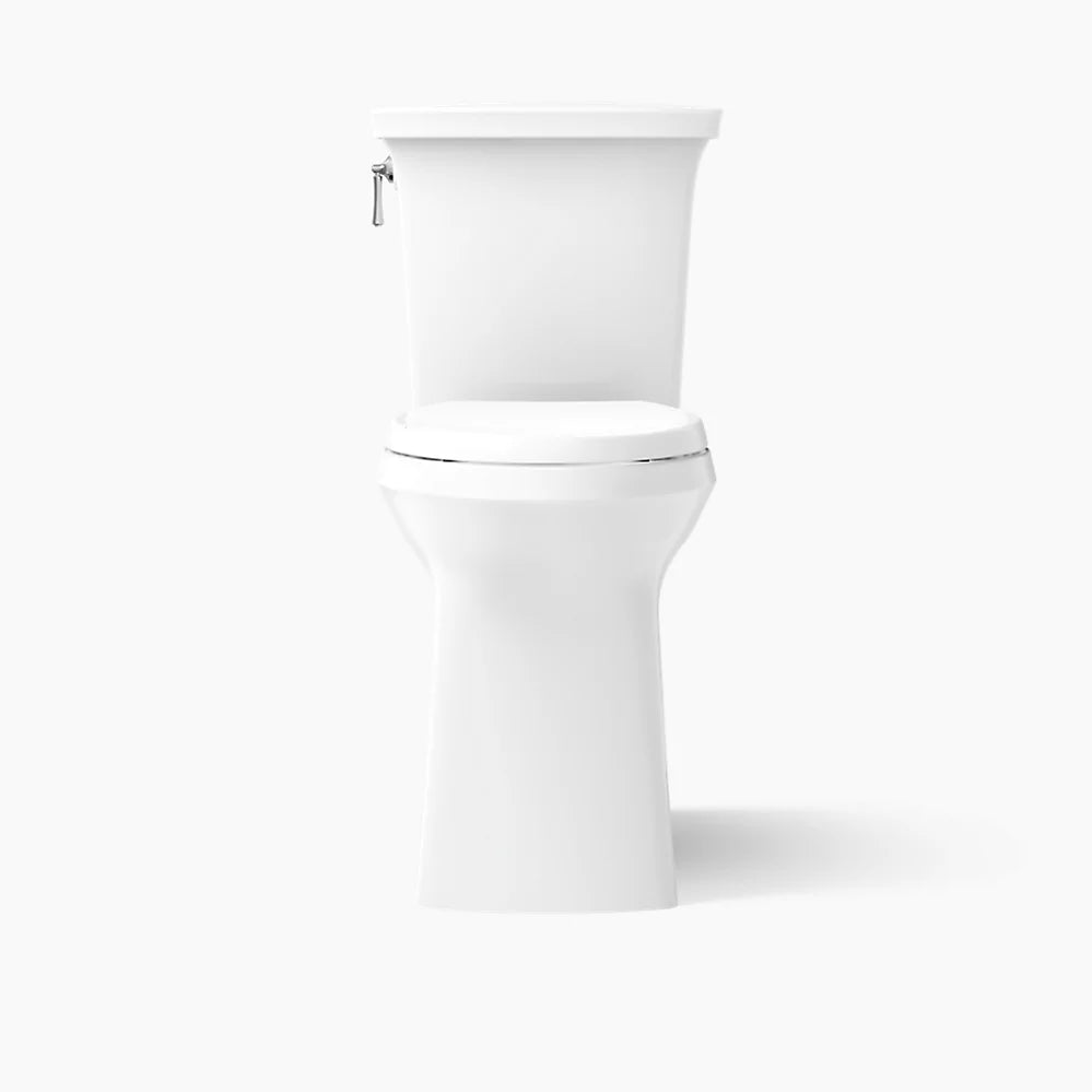 Kohler Tall two-piece elongated toilet with skirted trapway, 1.28 gpf