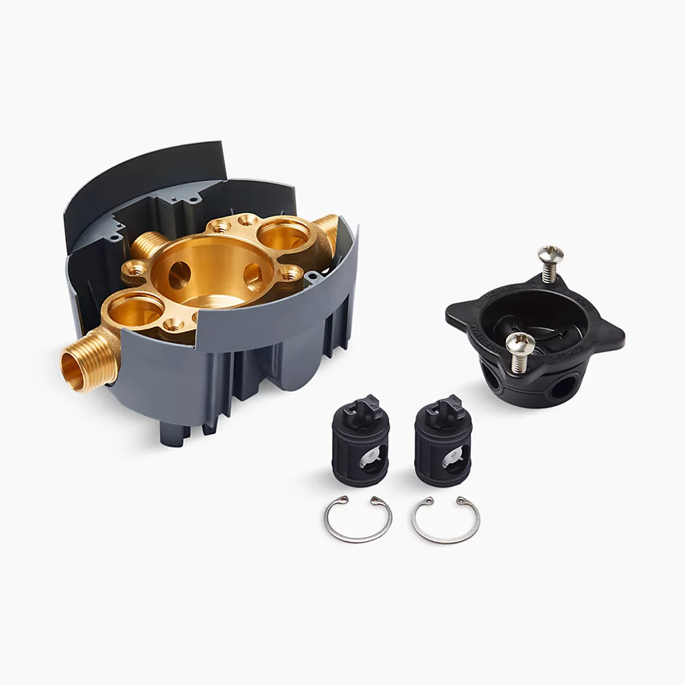 Kohler Valve body rough-in with service stops (supplied loose) and universal inlets