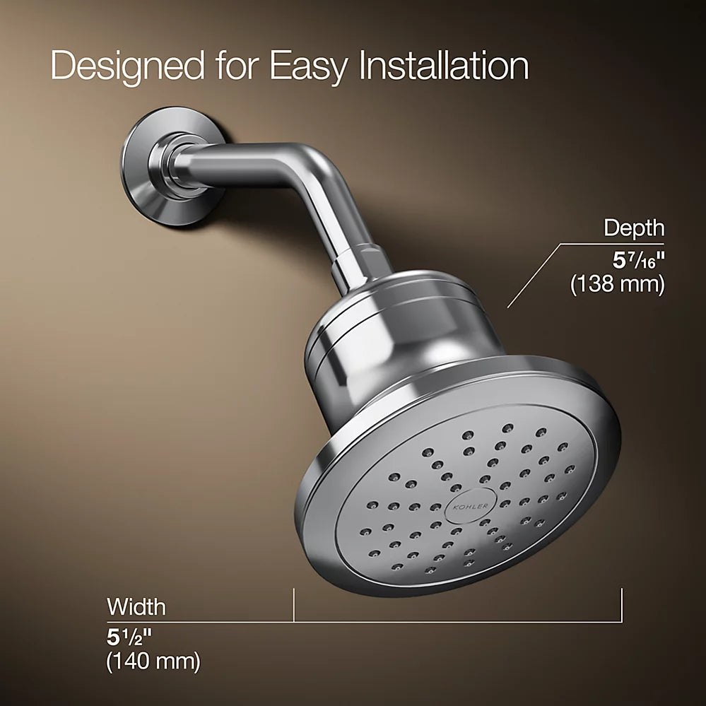 Kohler Round single-function filtered showerhead, 1.75 gpm