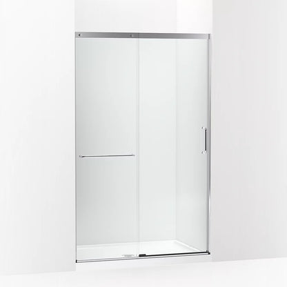 Kohler Sliding shower door, 75-1/2" H x 44-1/4 - 47-5/8" W, with heavy 5/16" thick Crystal Clear glass