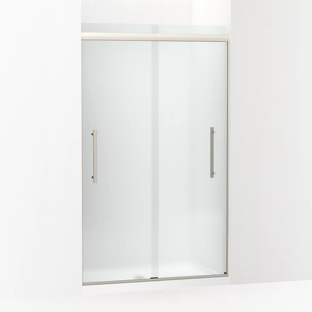 Kohler Frameless sliding shower door, 79-1/16" H x 44-5/8 - 47-5/8" W, with 5/16" thick Frosted glass