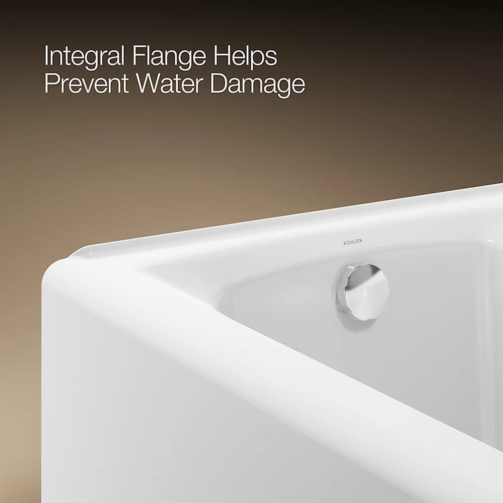 Kohler Mendota 60" x 32" alcove bath, left drain