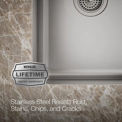 Kohler Undertone® 31-1/2" undermount double-bowl kitchen sink