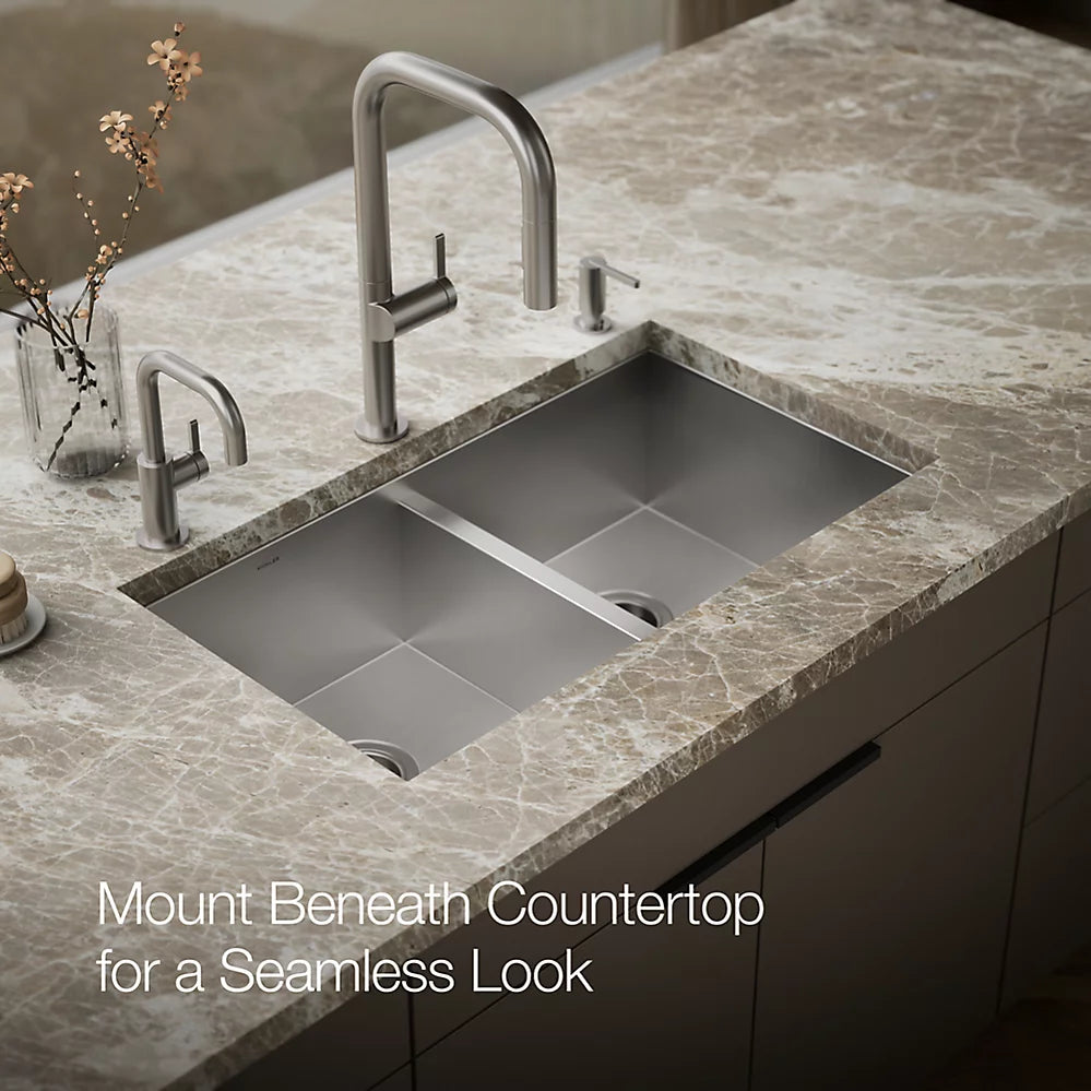 Kohler Vault™ 32" undermount double-bowl kitchen sink