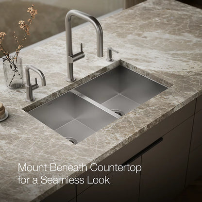 Kohler Vault™ 32" undermount double-bowl kitchen sink