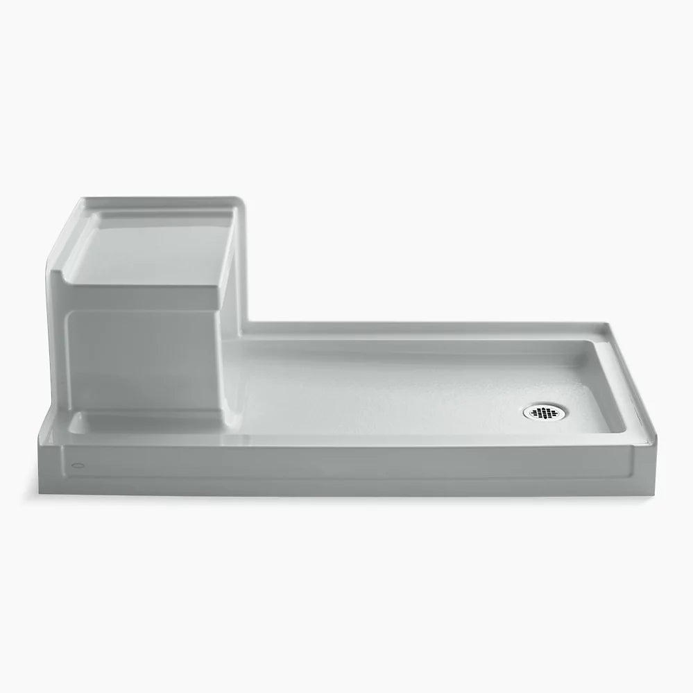 Kohler Tresham® 60" x 32" alcove shower base, right drain