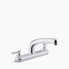 Kohler 1.8 gpm kitchen sink faucet with 8-3/16" swing spout, aerated flow and lever handles