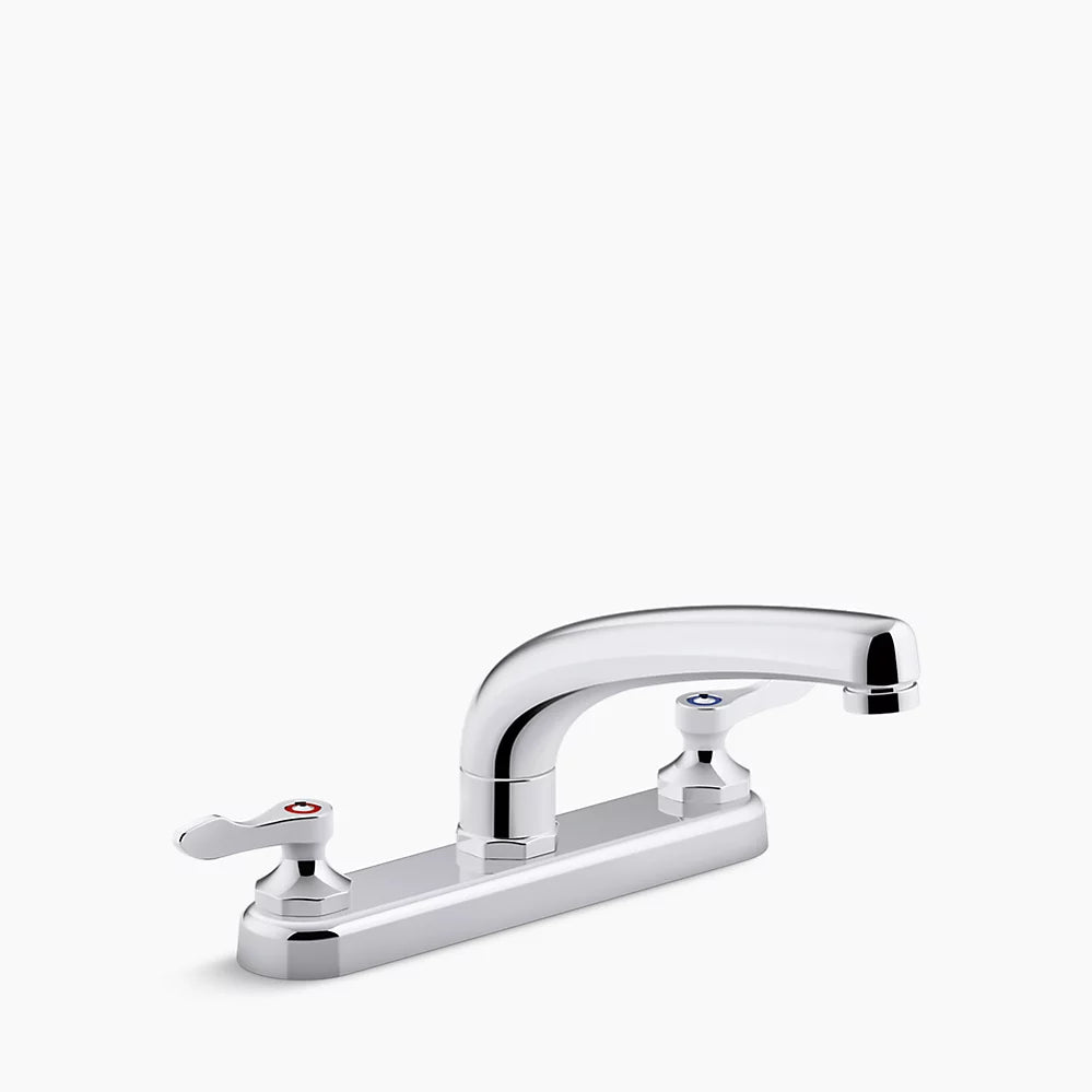 Kohler 1.8 gpm kitchen sink faucet with 8-3/16" swing spout, aerated flow and lever handles