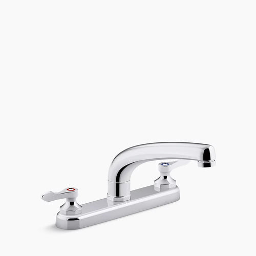 Kohler 1.8 gpm kitchen sink faucet with 8-3/16" swing spout, aerated flow and lever handles