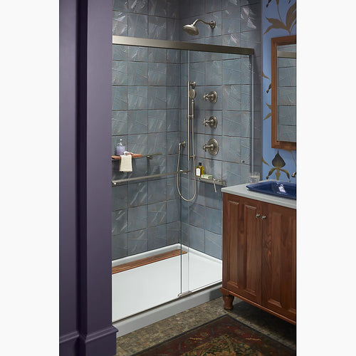 Kohler 60" x 42" alcove shower base, rear center drain