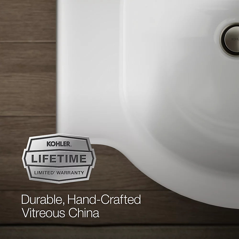 Kohler 21" rectangular pedestal bathroom sink