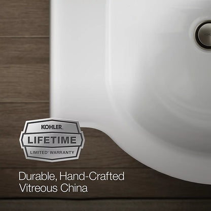 Kohler 21" rectangular pedestal bathroom sink