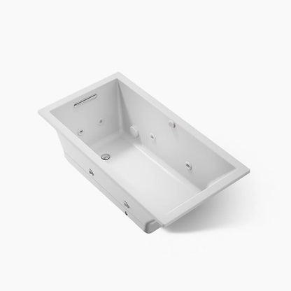Kohler Underscore Heated Bubblemassage Air Bath With Whirlpool 60 x 32-Inch Drop-In Bathtub
