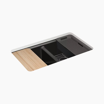 Kohler 33" undermount double-bowl workstation kitchen sink