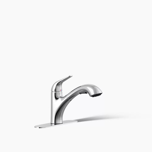 Kohler Pull-out kitchen sink faucet with two-function sprayhead