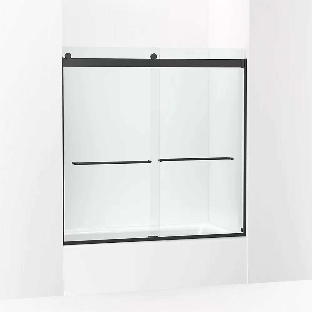 Kohler Levity 56-5 -59-5 W 59-3 H Bypass Bath Door With 1 -thick Crystal Clear Glass 5/8-Inch Tub Door