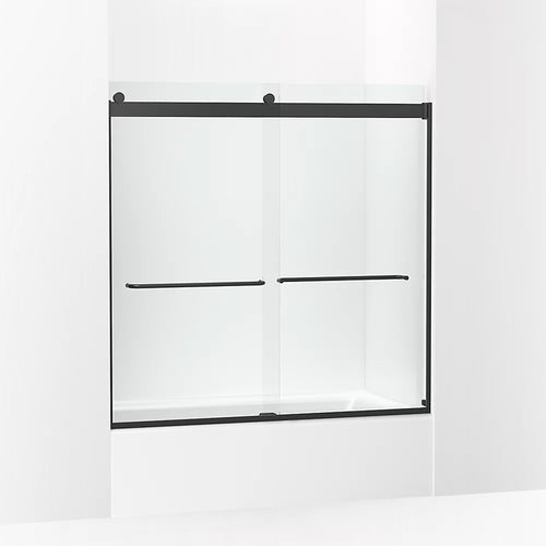 Kohler Levity 56-5 -59-5 W 59-3 H Bypass Bath Door With 1 -thick Crystal Clear Glass 5/8-Inch Tub Door