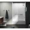 Kohler Bath screen, 56-15/16" x 32" W with 1/4" thick Crystal Clear glass and square corner