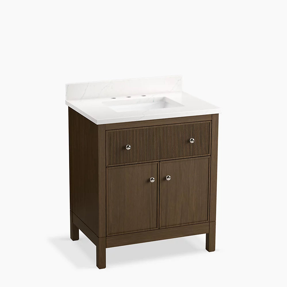 Kohler Malin By Studio Mcgee Cabinet and Quartz Top 30-Inch Single-Sink Bathroom Vanity