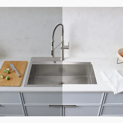 Kohler 33" top-/undermount single-bowl workstation kitchen sink