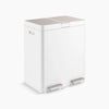 Kohler 82-liter stainless steel dual-bin step trash can