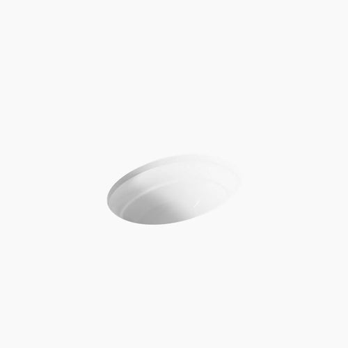 Kohler 20-3/4" oval undermount bathroom sink, no overflow