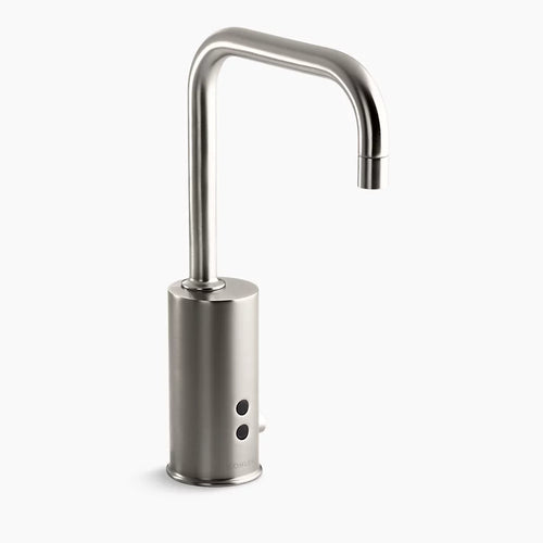 Kohler Centerset commercial lavatory faucet with 1.5 gpm spray, flexible connections and 5" lever handle, drain not included and lift-rod hole
